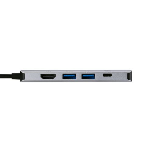 Type-Cドッキングステーション/USB PD対応/USB-A×2/USB-C×2/HDMI(4K60Hz)×1/シルバー