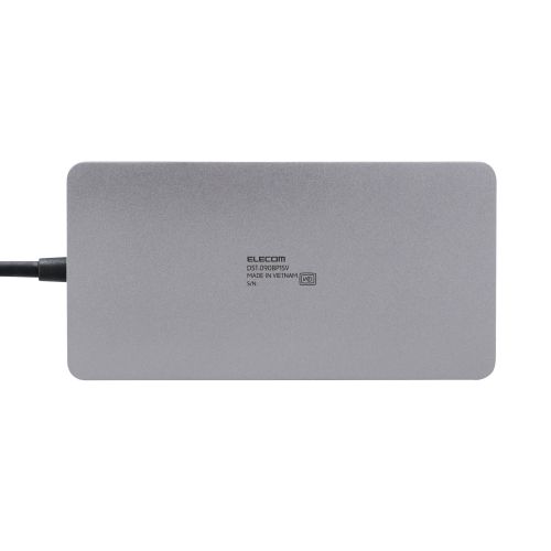 Type-Cドッキングステーション/USB PD(140W)対応/USB-A×2/USB-C×2/HDMI(4K60Hz)/SD+microSD/LAN/シルバー