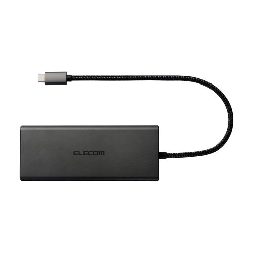 Type-Cドッキングステーション/USB PD対応/USB-A×4/USB-C×2/HDMI(4K60Hz)/SD+microSD/LAN/ブラック