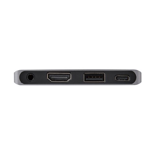 USB Type-C直挿しドッキングステーション/USB PD対応/充電用Type-C×1/USB-A×1/HDMI×1/オーディオ×1/サポート要アタッチメント付き/シルバー