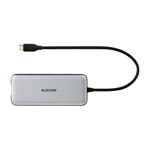Type-C ドッキングステーション/USB PD対応/USB 10Gbps×2/HDMI×1/充電用USB-C×1/データ転送用USB-C×1/LANポート/シルバー
