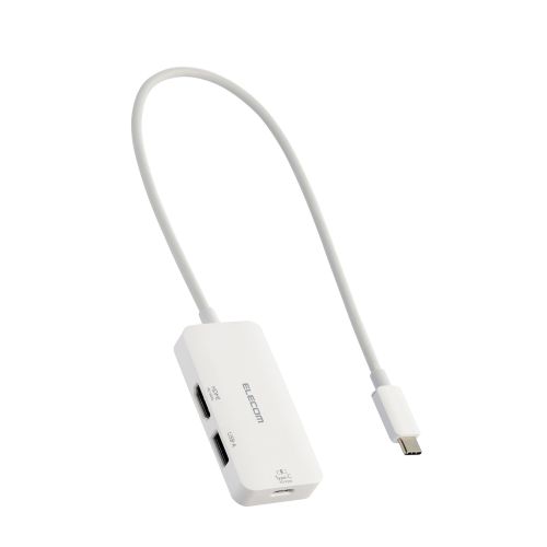 Type-C ドッキングステーション/USB-C×1/USB-A×1/HDMI×1/ホワイト