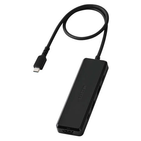 Type-C ドッキングステーション/磁石付き/USB-A×2/HDMI×1/USB-C×2/ブラック