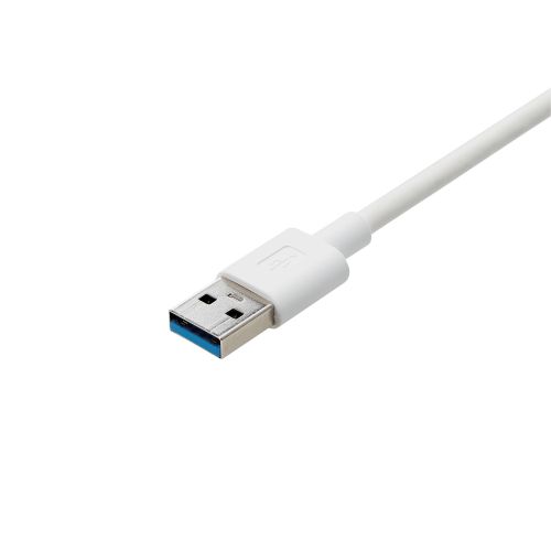 有線LANアダプタ/Giga対応/USB3.0/Type-A/USBハブ付/ホワイト
