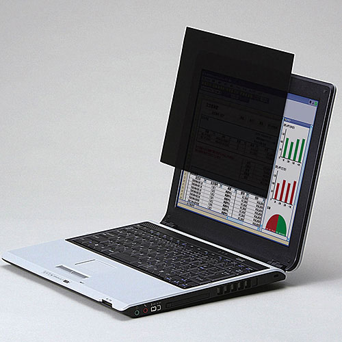 薄いのぞき見防止フィルター/やわらかフリーカット/14(16:9)インチワイド相当