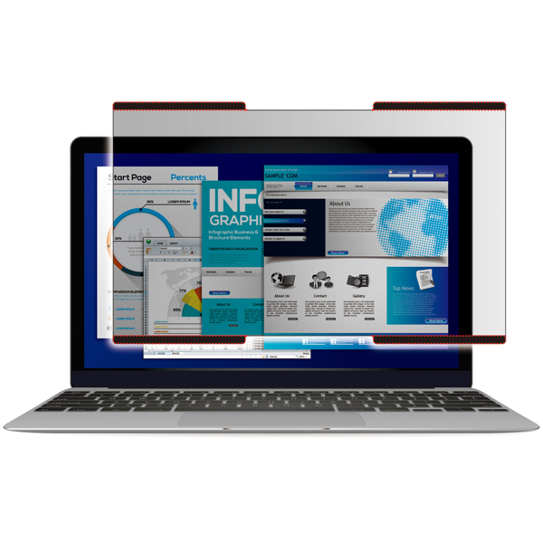 液晶保護フィルター/覗き見防止/ナノサクション/15.6インチワイド