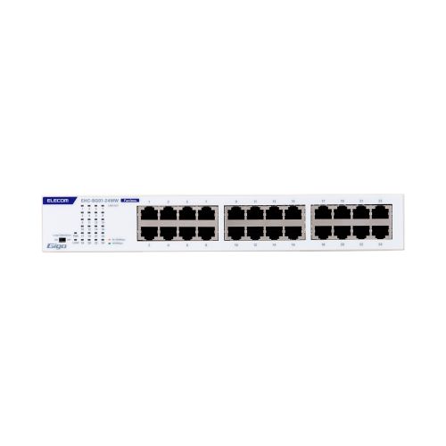 法人専用/Giga対応スイッチングHub/24ポート/金属筐体/電源内蔵モデル/ホワイト