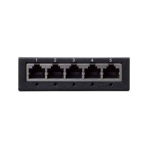 Giga対応スイッチングハブ/5ポート/金属筺体/電源外付けモデル/ブラック
