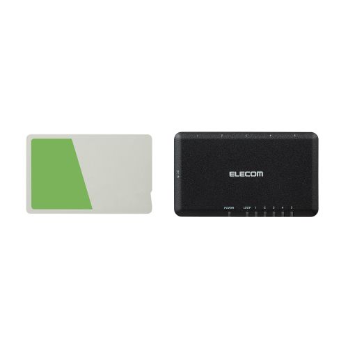 Giga対応スイッチングハブ/5ポート/プラスチック筐体/小型/ブラック