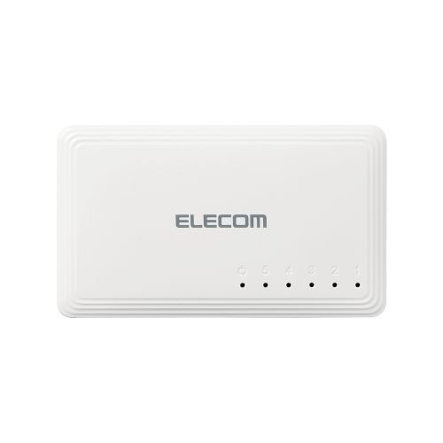 Giga対応スイッチングハブ/5ポート/プラスチック筺体/電源外付けモデル/ホワイト