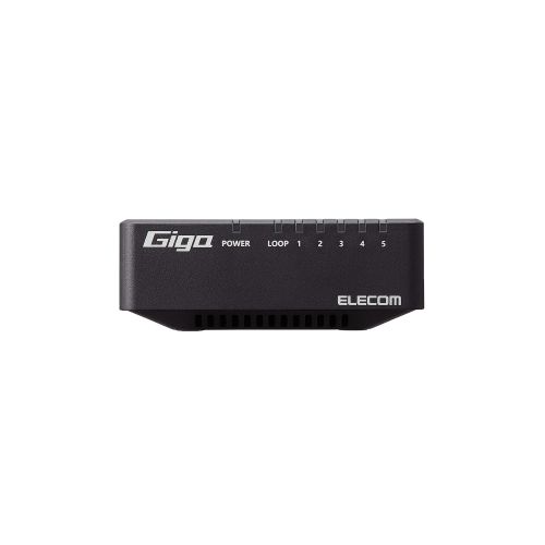 Giga対応スイッチングHub/5ポート/プラスチック筐体/電源外付モデル/ブラック