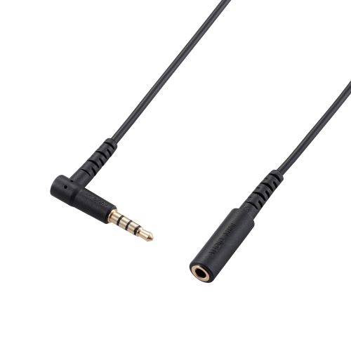 マイク対応オーディオ延長ケーブル/1m/ブラック
