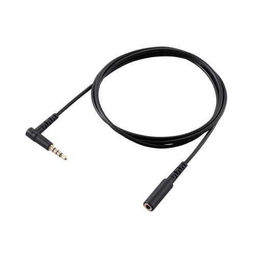 マイク対応オーディオ延長ケーブル/1m/ブラック