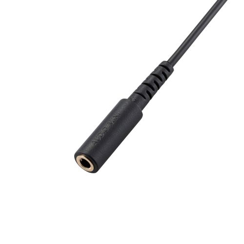マイク対応オーディオ延長ケーブル/1m/ブラック
