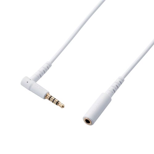 マイク対応オーディオ延長ケーブル/1m/ホワイト