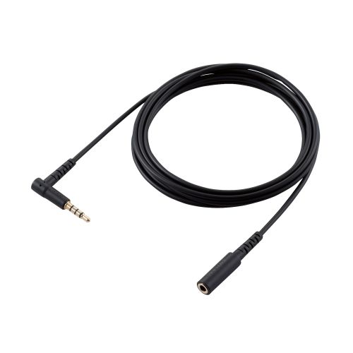 マイク対応オーディオ延長ケーブル/2m/ブラック