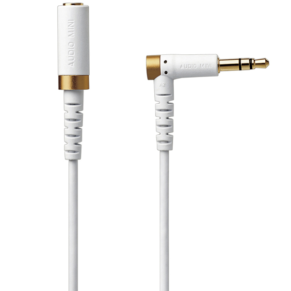 ヘッドホン延長ケーブル/高耐久/3m/ホワイト