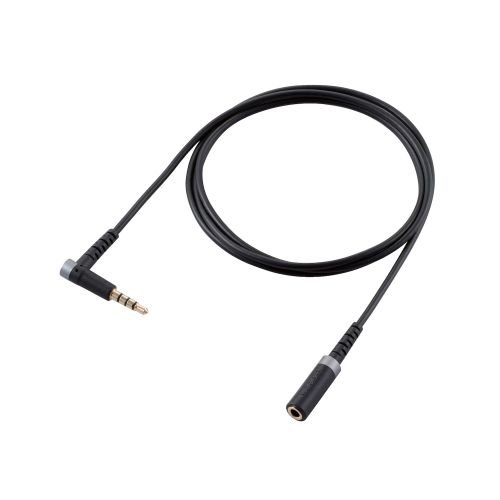 マイク対応オーディオ延長ケーブル/高耐久/1m/ブラック