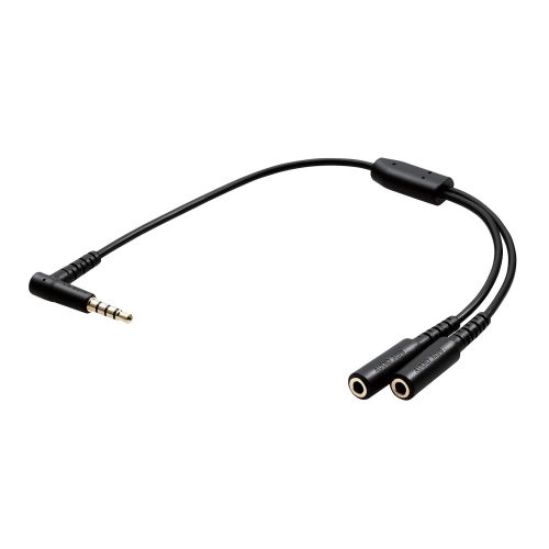 オーディオ分配ケーブル/2分配/ブラック