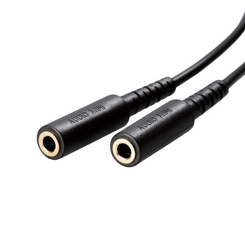 オーディオ分配ケーブル/2分配/ブラック