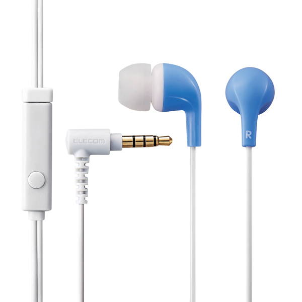 ステレオヘッドホン(マイク付)/カナル/CN300/ブルー