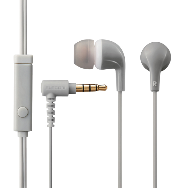 ステレオヘッドホン(マイク付)/カナル/CN300/グレー
