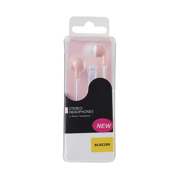 ステレオヘッドホン(マイク付)/カナル/CN300/ピンク