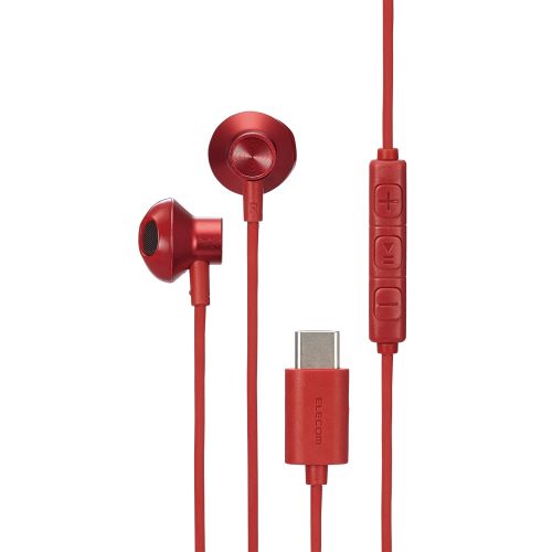 イヤホン/USB Type-C/デジタル式/セミオープン/14.2mmドライバ/レッド