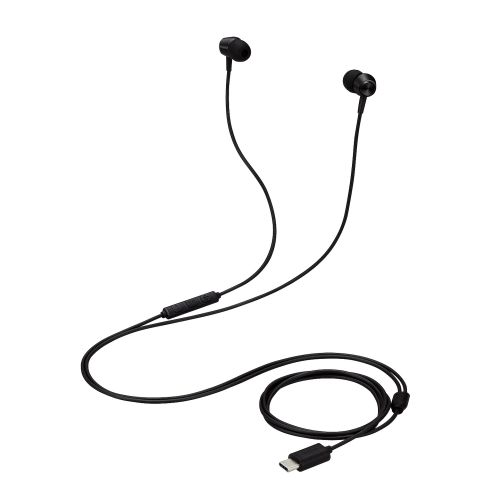 イヤホン/USB Type-C/デジタル式/カナル/10mmドライバ/ブラック