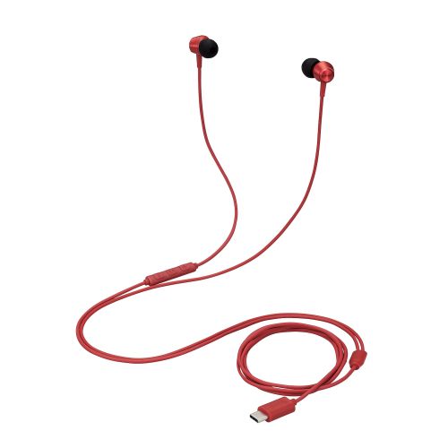 イヤホン/USB Type-C/デジタル式/カナル/10mmドライバ/レッド