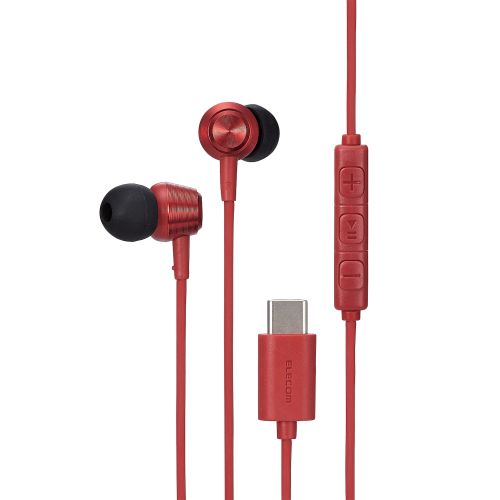 イヤホン/USB Type-C/デジタル式/カナル/10mmドライバ/レッド