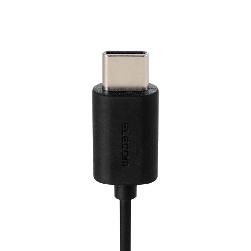イヤホン/USB Type-C/デジタル式/カナル/10mmドライバ/イヤーアーム付き/ブラック