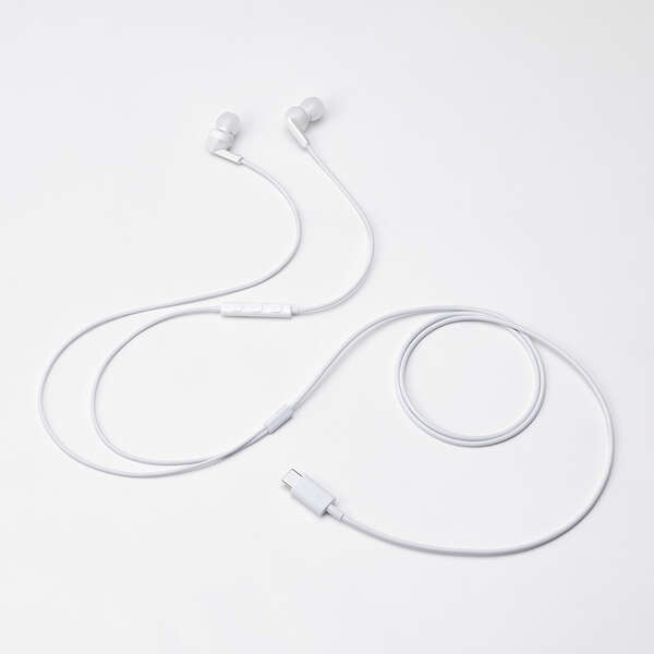 有線イヤホン/USB Type-C/カナル/ホワイト
