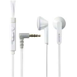 スマートフォン用ステレオヘッドホンマイク(インナーイヤータイプ)/1.2m/ホワイト