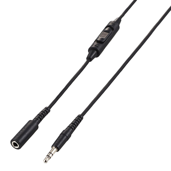 テレビ用ヘッドホン延長ケーブル/高耐久/3m/ブラック