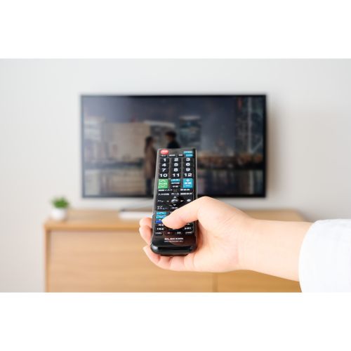 かんたんレコーダー用リモコン/4メーカー対応/ブラック