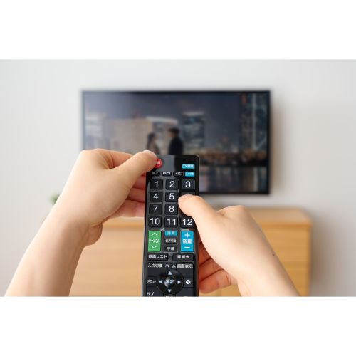 かんたんレコーダー用リモコン/4メーカー対応/ブラック