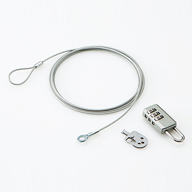 セキュリティワイヤー/ダイヤル式南京錠/マルチロックパーツ/通常キー