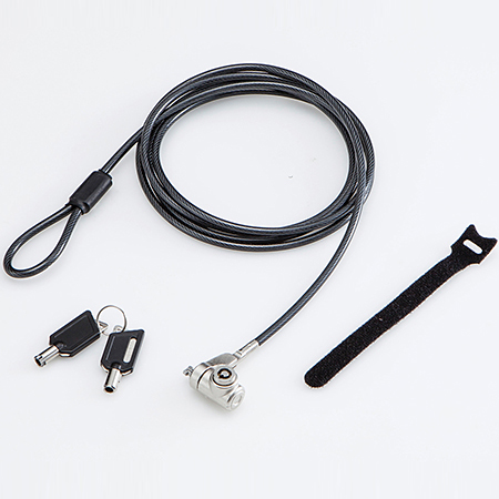 セキュリティワイヤー/シリンダー錠/スロットサイズ(3×7mm)/マスターキー仕様