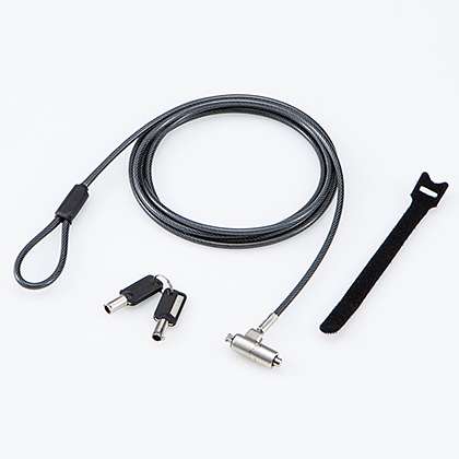 セキュリティワイヤー/シリンダー錠/スロットサイズ(2.5×6mm)/通常キー