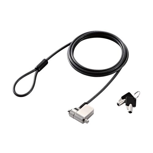 セキュリティワイヤー/マルチスロット対応(3×7mm・2.5×6mm・3.2×4.5mm)/シリンダー錠/プッシュロック方式