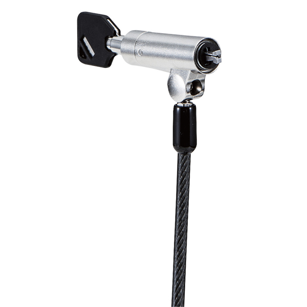 セキュリティワイヤー/マルチスロット対応(3×7mm・2.5×6mm・3.2×4.5mm)/シリンダー錠/統一キー仕様/アジャストツール付き