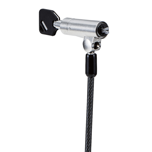 セキュリティワイヤー/マルチスロット対応(3×7mm・2.5×6mm・3.2×4.5mm)/シリンダー錠/アジャストツール付き