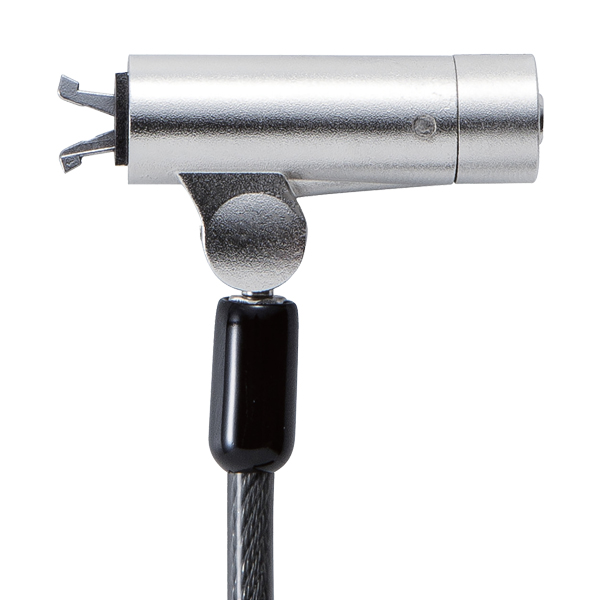 セキュリティワイヤー/マルチスロット対応(3×7mm・2.5×6mm・3.2×4.5mm)/シリンダー錠/アジャストツール付き