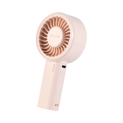 ハンディファン/リチウムイオン電池/5段階調整/コンパクトモデル/ストラップ付/USB Type-C充電/ピンク