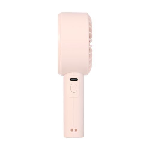 ハンディファン/リチウムイオン電池/5段階調整/コンパクトモデル/ストラップ付/USB Type-C充電/ピンク