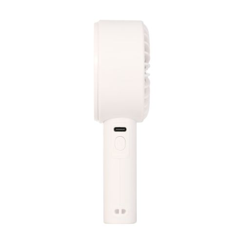 ハンディファン/リチウムイオン電池/5段階調整/コンパクトモデル/ストラップ付/USB Type-C充電/ホワイト