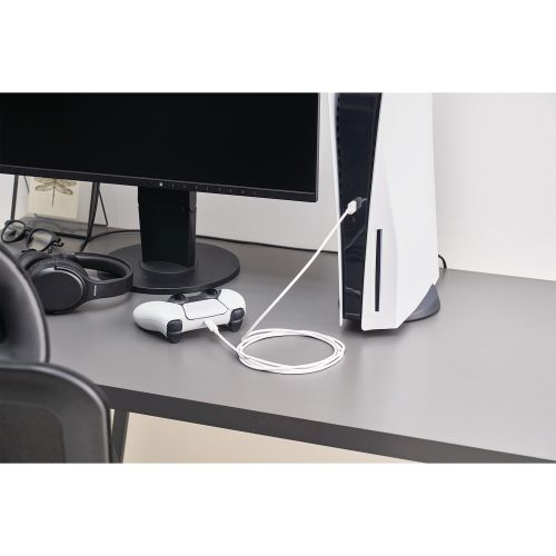 USB2.0ケーブル/PS5対応/A-Cタイプ/ノーマル/2.0m/ホワイト