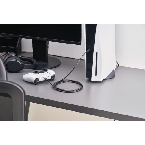 USB2.0ケーブル/PS5対応/C-Cタイプ/ノーマル/2.0m/ブラック