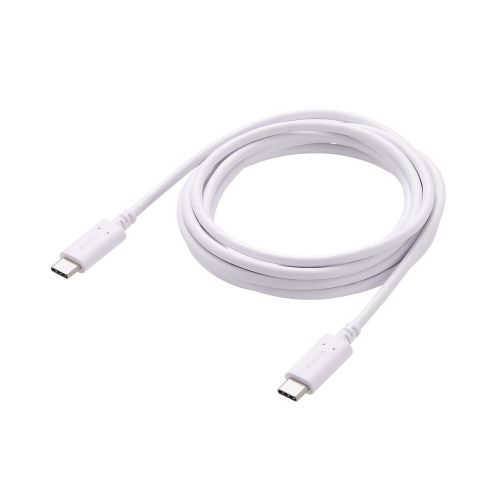 USB2.0ケーブル/PS5対応/C-Cタイプ/ノーマル/2.0m/ホワイト